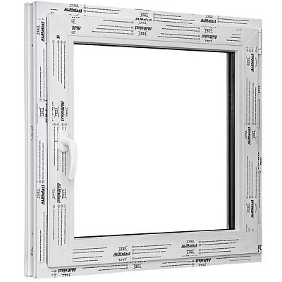 Вікно одностулкове поворотно-відкидне ALMplast 500х500 мм