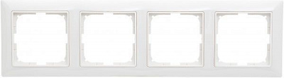 Рамка чотиримісна ABB Basic 55 універсальна білий 2514-94-507