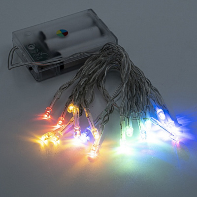Декоративная гирлянда Altalusse (INL-2401B-20 Multicolor) встроенный светодиод (LED) 20 ламп 3 м 
