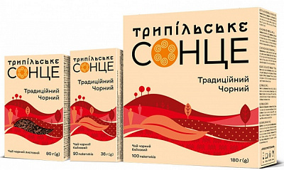 Чай чорний Трипільське Сонце Традиційний 100 шт. 258 г