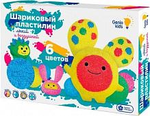 Набір для ліплення Genio Kids Кульковий пластилін 6 кольорів TA1802