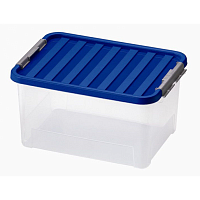 Ящик для зберігання поліпропіленовий Heidrun 1605_синій ClipBOX 38 л 260x365x20 мм