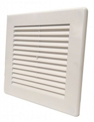 Решетка для вентиляции К-15 150x150 мм пластик белый