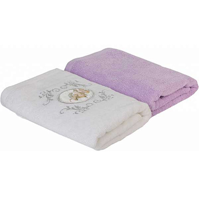 Набір рушників La Nuit Stasia бузковий/білий 2 шт