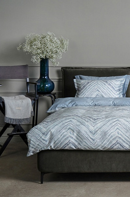 Комплект постельного белья Novel Dunes семейный голубой с рисунком Decoflux 