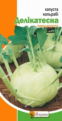 Семена Яскрава капуста кольраби Деликатесная 0,5г (4823069800543)
