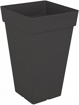 Горщик пластиковий Artevasi Capri квадратний 67,5л антрацит