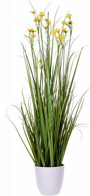 Цветок искусственный Маргаритка в горшке