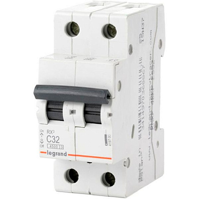 Автоматический выключатель  Legrand RX3 4,5кА 32А 2Р C 419700