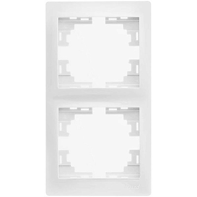 Рамка двухместная Lezard MIRA вертикальная белый 701-0200-152