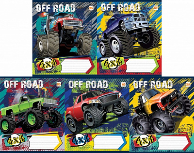 Комплект тетрадей Off-Road 2018 12 листов в клетку 25 шт. YES