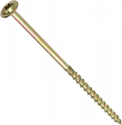 Шуруп конструкционный полукруглая головка ЦЖ 6x140 мм 1 шт. желтый цинк Expert Fix