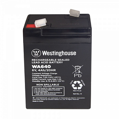 Батарея акумуляторна для ДБЖ свинцево-кислотна Westinghouse 6V 4Ah terminal F1 WA640N-F1