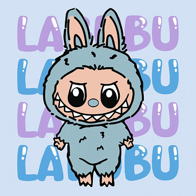 Картина по номерам Он Лабубу ©art_selena_ua Ideyka