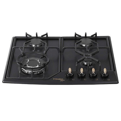 Варильна поверхня газова Pyramida PFE 641 Black  Rustico/R