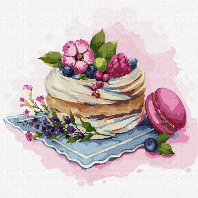 Картина по номерам Маленькие сладости 25х25 см Идейка 