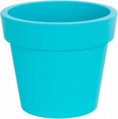 Вазон пластиковый Алеана ГАММА 32x27 см круглый 19,7л бирюзовый 