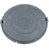 Люк каналізаційний PE RUSLANA 790 мм B125 з замком чорний