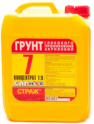 Грунтовка глубокопроникающая Страж 7 5 л