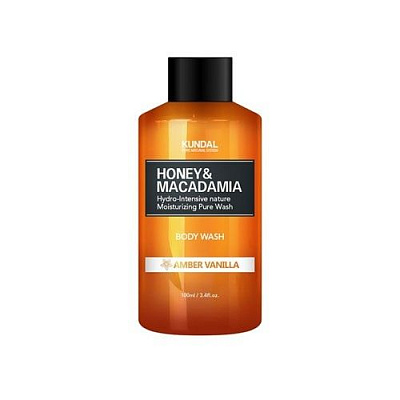 Гель для душу Kundal Honey & Macadamia Body Wash Amber Vanilla Бурштинова ваніль 100 мл