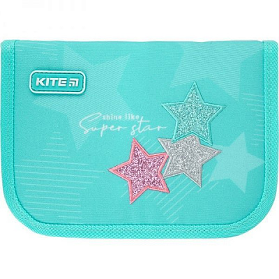 Пенал шкільний без наповнення 622 Super star 47296 KITE бірюзовий