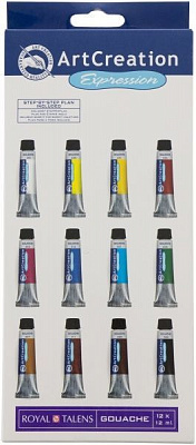 Набор гуашевых красок 12 цветов 12 мл 9021612M ArtCreation Royal Talens