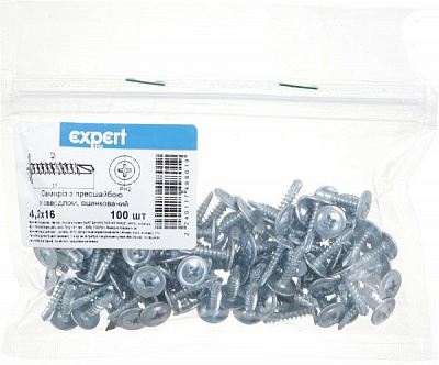 Саморез со сверлом по металлу 4,2x16 мм 100 шт цинк Expert Fix