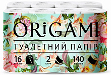 Туалетная бумага ORIGAMI 140отрывов двухслойная 16 шт.