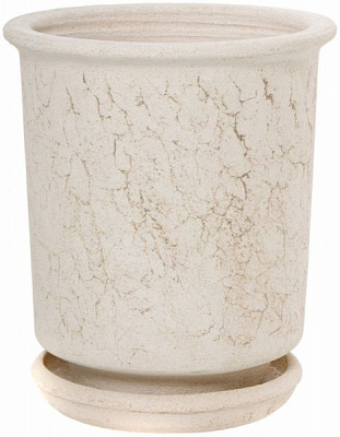 Горщик шамотний Циліндр №2 довгий 132 круглий 19,6л кремовий