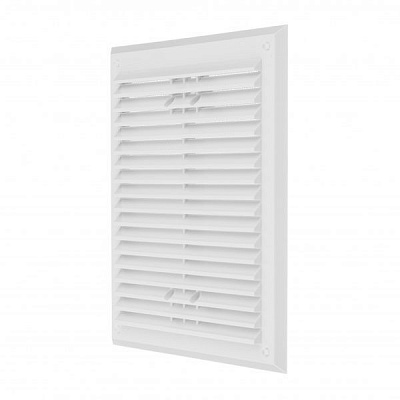 Решетка для вентиляции MiniMax с сеткой против насекомых 215 х 175 мм (1152) пластик белый 