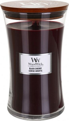 Свеча ароматическая Woodwick Large Black cherry 609г 