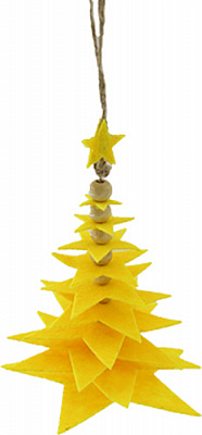 Підвіска Зірочка 16 см жовтий 1220350