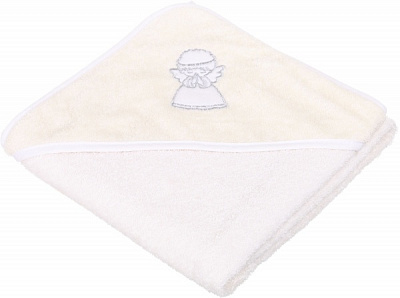 Полотенце махровое Україна Ангел 95х95 см молочный с серебряным