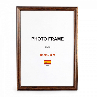 Рамка для фото 1 фото 21х30 см коричневая бронза 