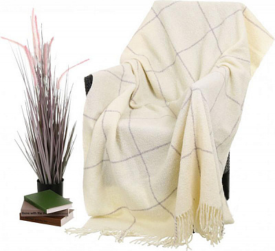 Плед Прованс 140x200 см белый Lanavitta 