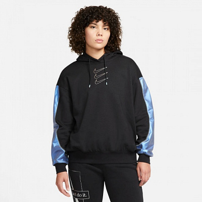 Джемпер Nike W NSW FLC GX HOODIE OPAL DD5133-010 р. L черный