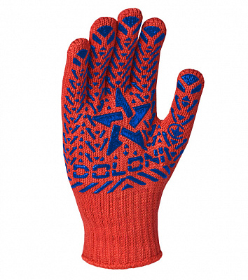 Рукавички Doloni червоні з покриттям ПВХ крапка 3XL (12) 5640