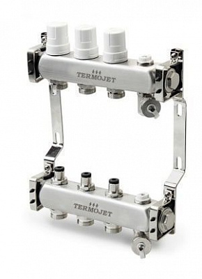 Колектор Termojet для радіаторного опалення на 3 контури TJ-R-W-03