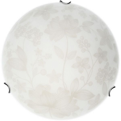 Светильник настенно-потолочный Декора Флора 2x60 Вт E27 с рисункомбелый 24290 mat 