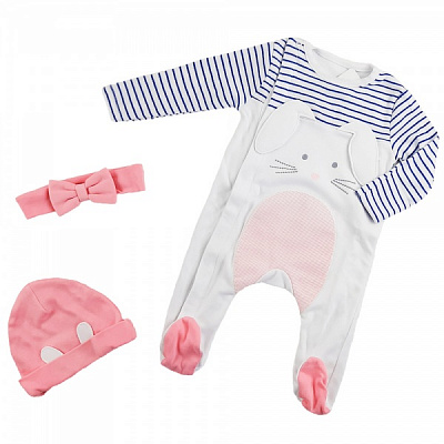 Комплект IDIL BABY 8858 3 в 1 белый р.56-62 