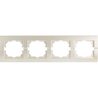Рамка четырехместная Lezard DERIY горизонтальная жемчужно-белый 702-3000-149