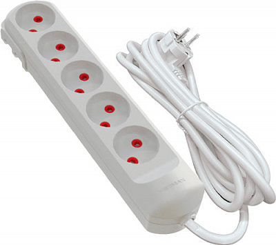 Удлинитель Neomax без заземления 5 гн. белый 3 м NX500503 