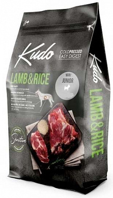 Корм сухий для малих порід KUDO вагою до 10 кг у дорослому віці КДС-10_8606111116016 з ягням і рисом 3 кг