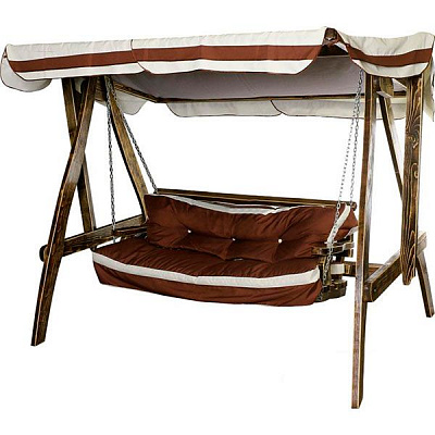 Гойдалка під старе дерево з комплектом подушок 260х162х190 см 8748 сосна