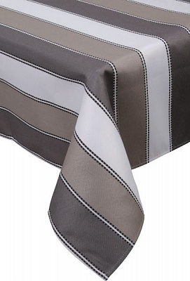 Скатерть Уют 522-19/00 полоска 140x220 см серый Эдельвика 