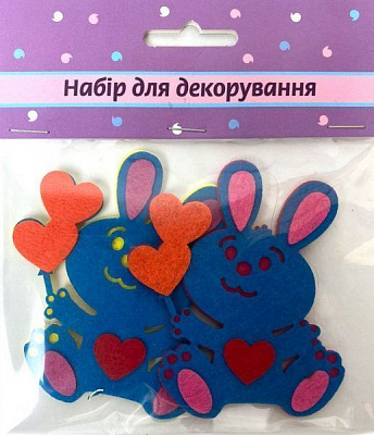 Декор из фетра Зайцы 2 шт. Аплі-Краплі