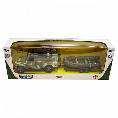 TechnoDrive 1:32 Land Rover Defender Mілітарі (з човном) 520191.270