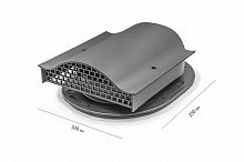 Аератор точковий EliteVent графітовий для змонтованої бітумної та фальцевої покрівлі