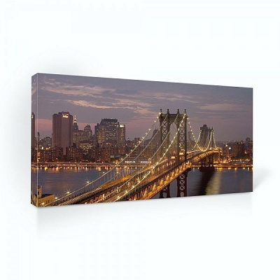 Репродукция Панорама города 96x48 см 