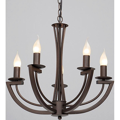 Люстра подвесная Vitaluce 5xE14 коричневый V3295/5 